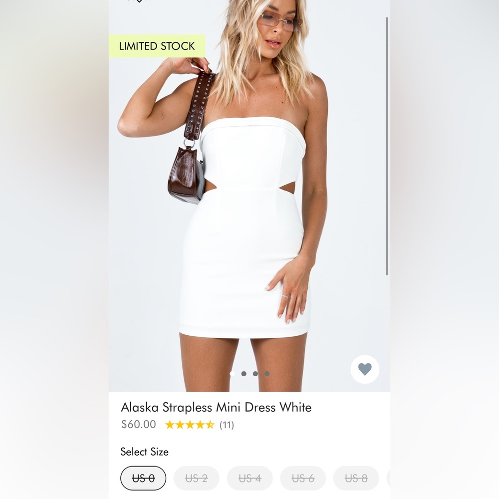White princess polly mini dress